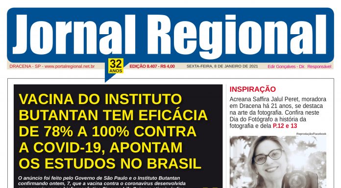 Jornal Regional, dia 08/01/2021
