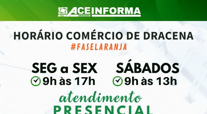 Após retorno para a fase laranja, comércio volta atender neste sábado presencialmente