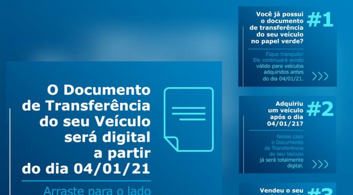 Documentação veicular será 100% digital em 2021