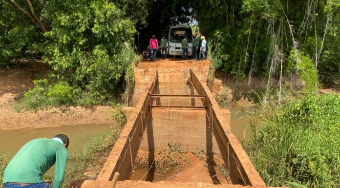 Prefeitura e Glencane iniciam a reconstrução da ponte de Correntão