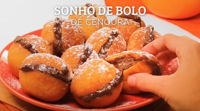Sonho de bolo de cenoura