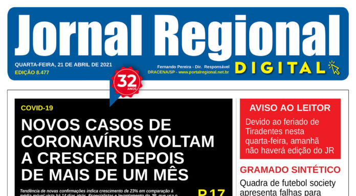 Jornal Regional, dia 21/04/2021
