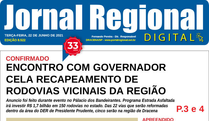 Jornal de Hoje, dia 22/06/2021
