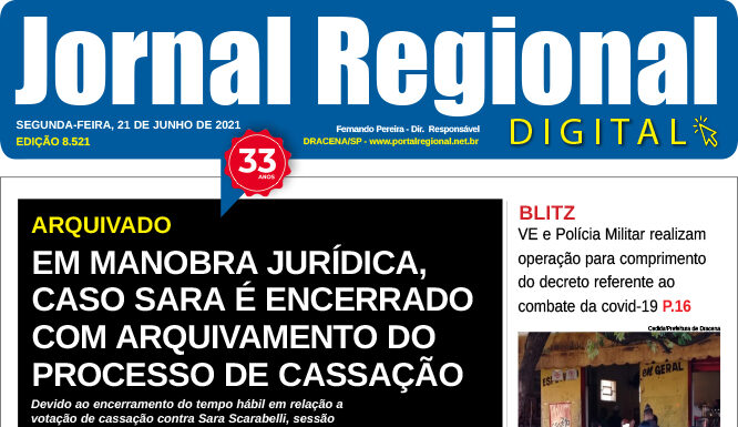 Jornal de Hoje, dia 21/06/2021