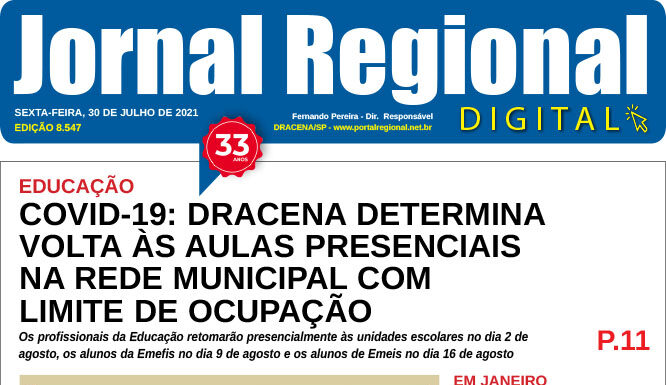 Jornal de Hoje, dia 30/07/2021