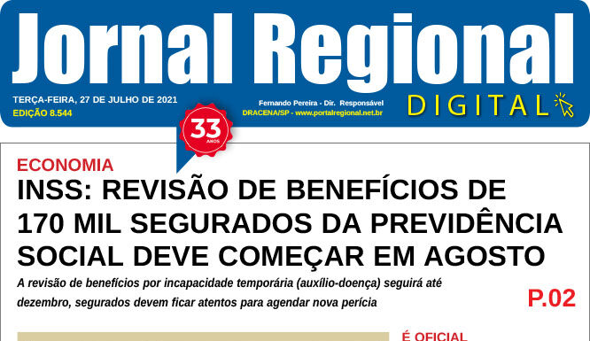 Jornal de Hoje, dia 27/07/2021