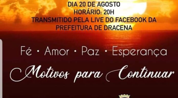 Homenagem às vítimas Covid-19 em Dracena será nesta sexta-feira