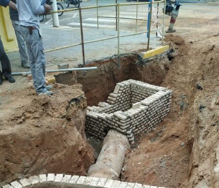 Obras de construção da nova galeria no centro da cidade seguem para conclusão Cedida Prefeitura de Dracena