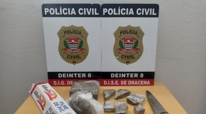 Polícia Civil realiza Operação “Sentinelas” em repressão ao tráfico de drogas em Dracena Cedida Polícia Civil