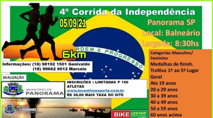 Atletas dracenenses representarão a Cidade Milagre na 4ª Corrida da Independência