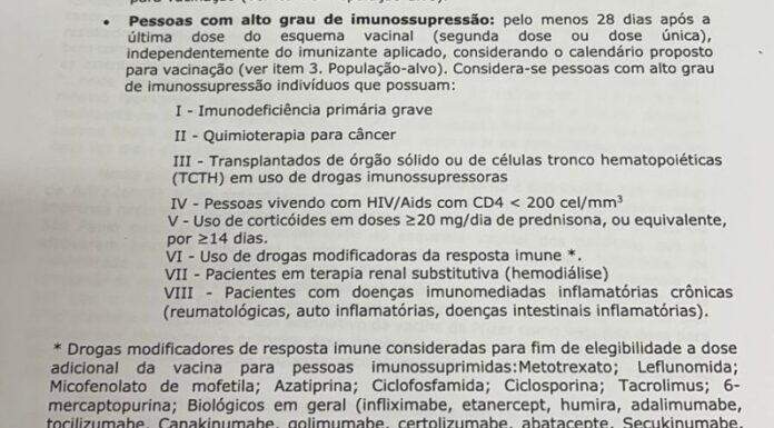 Covid- 19: Campanha de vacinação tem alteração em horário Cedida Prefeitura