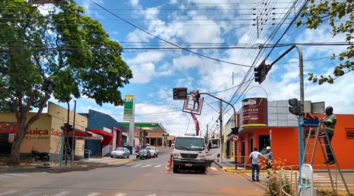 Trânsito em frente ao Postão é alterado para mão dupla Cedida Prefeitura de Dracena