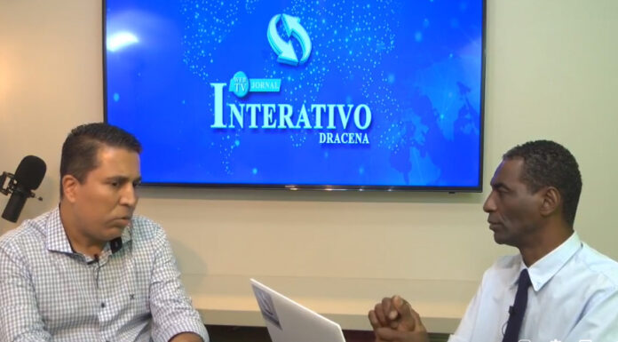 Prefeito André Lemos concede entrevista exclusiva ao Jornal Interativo Reprodução Facebook Jornal Interativo