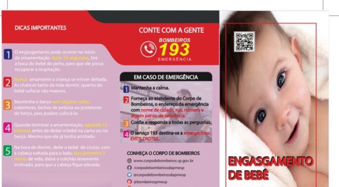 Saiba o que fazer no caso de o bebê ficar engasgado