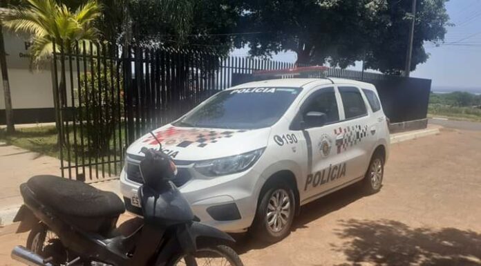 Em Paulicéia, Polícia Militar recupera moto e apreende autor por ato infracional de furto Cedida Polícia Militar
