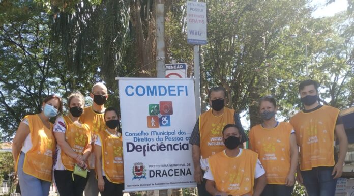 Evento na praça central conscientiza sobre vagas exclusivas para pessoa com deficiência Cedida Comdefi