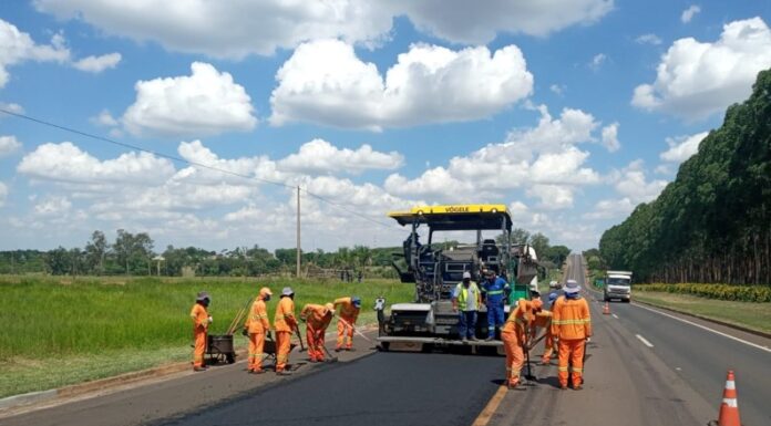 Obras têm Pare e Siga na SP-294 e acessos na região de Dracena Cedida Eixo SP