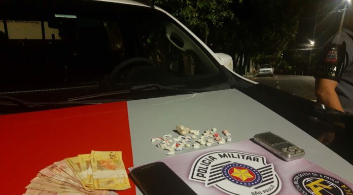 Polícia Militar prende homem por tráfico de drogas em Paulicéia Cedida PM