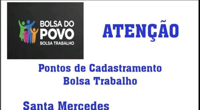 Santa Mercedes divulga pontos de inscrição do Bolsa Trabalho Reprodução Facebook
