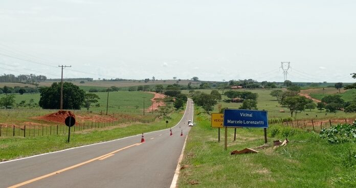 Pintura de solo da Vicinal de Jaciporã é concluída Cedida Prefeitura