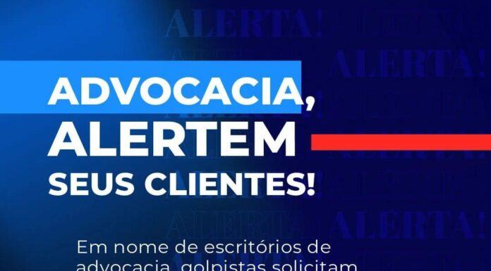 Aumentam os golpes de pessoas se passando por ‘advogado’ pedindo dinheiro a clientes por aplicativo de mensagem Cedida OAB-SP