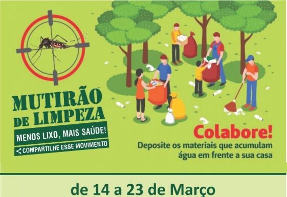 Sexta-feira será a vez do setor 5 será atendido pelo mutirão de limpeza Cedida Prefeitura