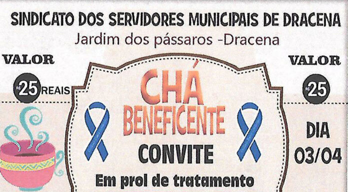 Convites para Chá Beneficente podem ser adquiridos Reprodução