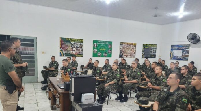 Prevenção às drogas: polícia civil ministra instrução preventiva para atiradores recém-incorporados ao tiro de guerra de dracena Cedida Polícia Civil