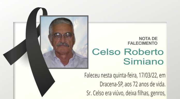 Corpo de Celso Roberto Siminiano é sepultado em Dracena Cedida VidaPrev