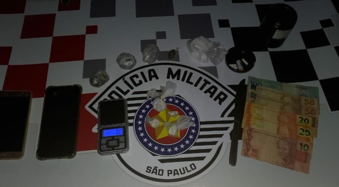Polícia Militar prende dois homens por tráfico de drogas e associação ao tráfico em Paulicéia em operação Cedida PM