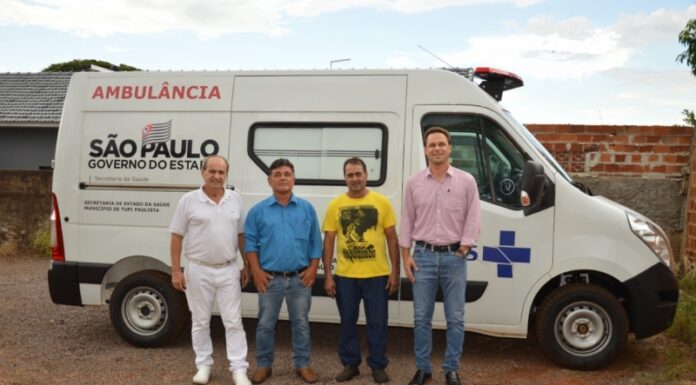 Tupi Paulista recebe nova ambulância Cedida Assessoria de Comunicação Prefeitura de Tupi Paulista