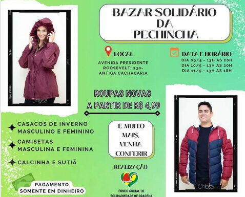 Fundo Social de Dracena anuncia nova data do Bazar Beneficente