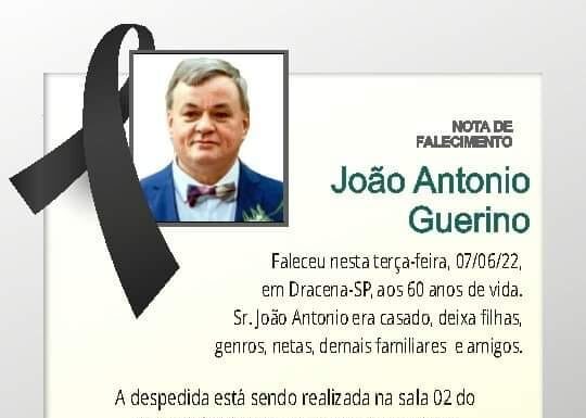 Morador de Dracena João Antonio Guerino falece aos 60 anos Cedida Vida Prev