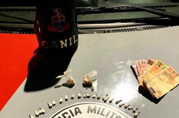 Polícia Militar prende casal por tráfico de drogas em Panorama Cedida Polícia Militar