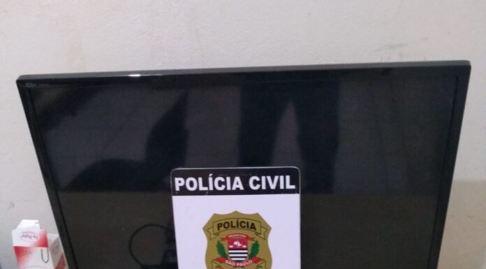 Polícia Civil recupera televisão furtada de residência em Panorama Cedida Polícia Civil
