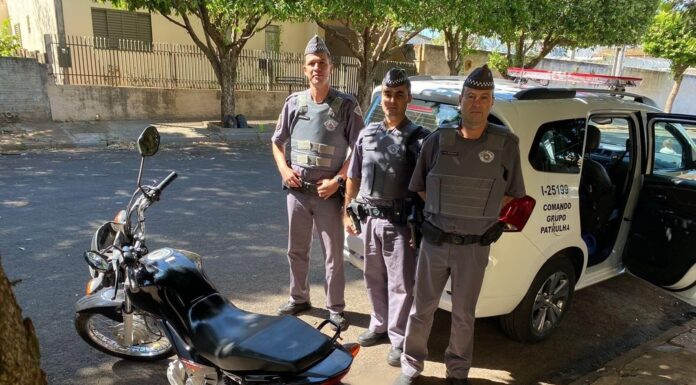 Polícia Militar em Dracena localiza moto furtada e devolve ao proprietário