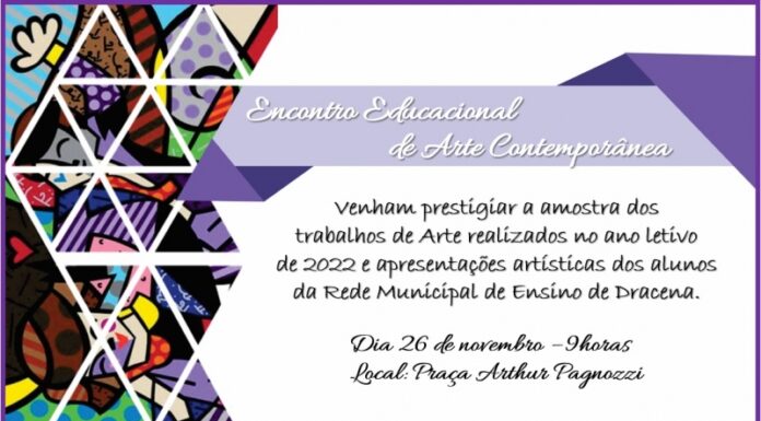 Educação promove encontro de arte contemporânea neste sábado