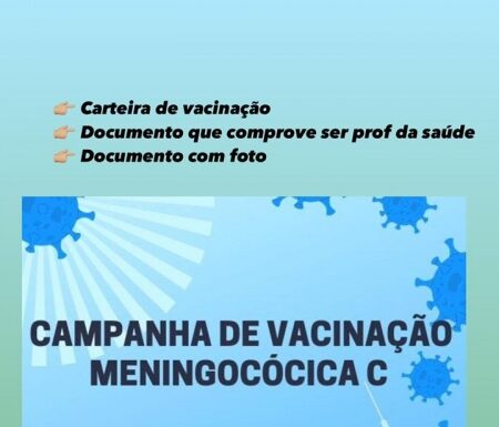 Profissionais de Saúde terão vacina contra meningite neste sábado