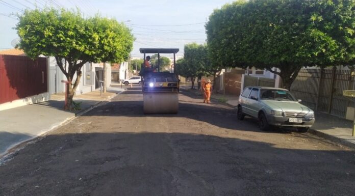 Infraestrutura inicia recapeamento nas ruas de Dracena