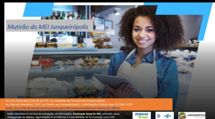 Sebrae Aqui realiza Mutirão do MEI em Junqueirópolis
