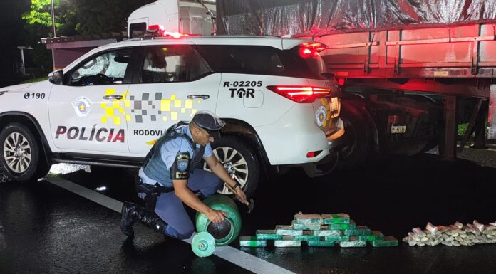 Drogas são encontradas em botijão de gás de caminhão e motorista é preso em Rancharia