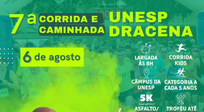 7ª Corrida e Caminhada da Unesp de Dracena será realizada dia 6 de agosto