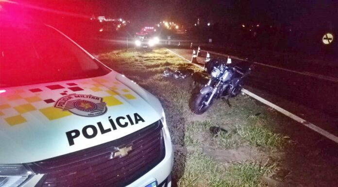 Homem morre em atropelamento por motocicleta na SP-501 em Presidente Prudente