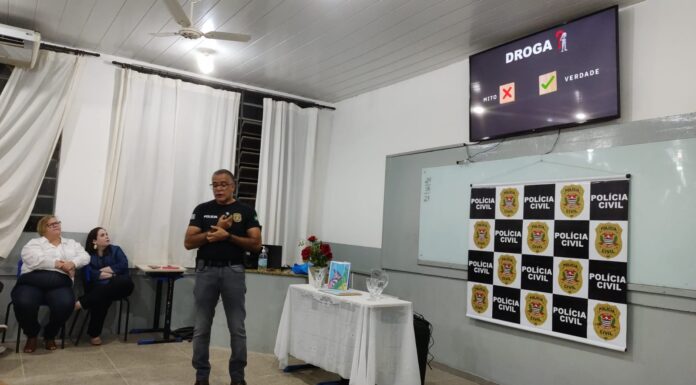 Polícia Civil e ETEC promovem palestra sobre drogadição para alunos do curso Técnico em Enfermagem de Dracena