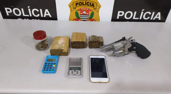 Ação da Polícia Civil e Militar prende homem por tráfico em Presidente Venceslau