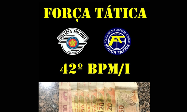 Homem tenta fugir de abordagem mas é preso pela PM por tráfico de drogas