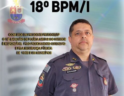 Tenente Coronel PM Luis Nelson Disaró assume comando do 18º BPM/I de P. Prudente