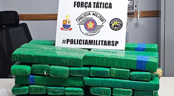 PM apreende 56 quilos de maconha e prende homem após fuga de abordagem em Presidente Prudente
