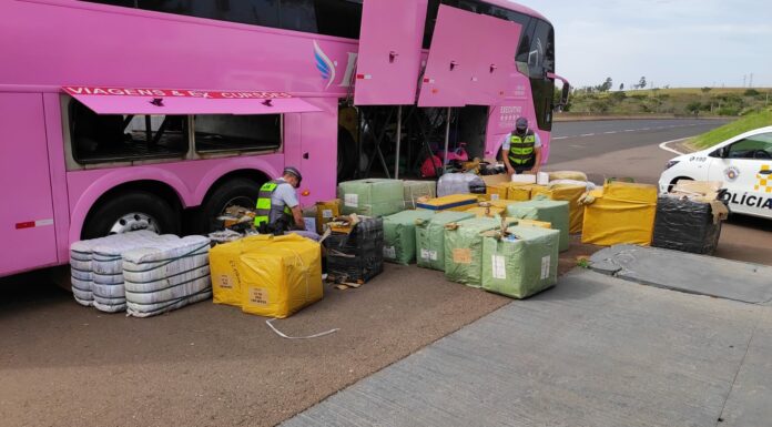 Policia Rodoviária apreende milhares de produtos por descaminho na SP-270 em Presidente Venceslau