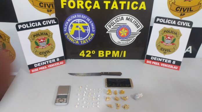 Homem de 25 anos é preso por tráfico de drogas em Presidente Venceslau